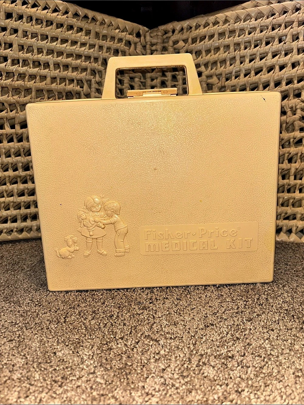Vintage 1977 Fisher-Price Medical Kit #936 Toy Doctor Case - Near Complete